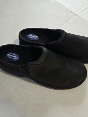Dr. Scholl's Black Slip-On Suede Comfort Loafers Ladies Size 8.5 NEW